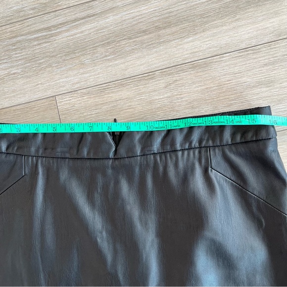 ZARA Black Faux Leather Pencil Skirt, Vegan, XL - Picture 10 of 12